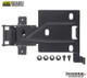 1979-1981 Trans Am rear fuel-door bracket with pivoting hinge and tension spring