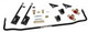 1970-1981 Camaro Firebird and Trans Am red three-way adjustable rear sway bar with polyurethane mounts, UMI Performance 2634-B Glose Blacck Powder Coated