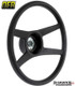 Front diagonal view of OER 458998 black four-spoke Camaro Sport steering wheel