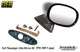 OER passenger-side manual bullet mirror 20154908 with R312 mounting kit for a second-generation F-body