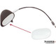 Driver-side remote mirror lens for a 1970-1981 Camaro Firebird or Trans Am