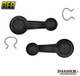 Black manual window crank handles for 1970-1981 Chevrolet Camaro and Pontiac Firebird.