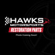 Hawks Motorsports branding graphic for Camaro, Firebird and Trans Am parts. Verify against the selected graphic.