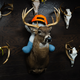 Hawks Motorsports Hunter Orange & Camo Leather Patch Snapback | Richardson 880 (HAWKSCAMOHAT)
