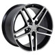 C6 Z06 Corvette Black & Silver 17x9.5  Wheels, Set of 4