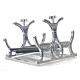 Dual Billet Heated Nitrous Bottle Bracket with Rubber Bottle Isolators, Nitrous Outlet 