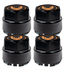 Firebird NEW Black with Gold Bird 16" Wheel Centers, Set of 4 (also will fit the 17" GTA Aftermarket Wheel) 