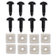 89-92 Camaro/Firebird Interior Hatch Screw and Retainer Nuts Kit (QTY. 8), Black