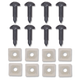 82-92 Camaro/Firebird Interior Hatch Screw and Retainer Nuts Kit (QTY. 8), Gray