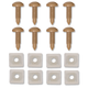 82-92 Camaro/Firebird Interior Hatch Screw and Retainer Nuts Kit (QTY. 8), Camel Tan