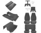 87-92 Camaro Light Charcoal Encore Cloth Standard Base Model Interior Kit (for style with high bucket front seat)