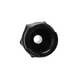 LS Valve Cover Oil Cap Adapter w/ -8 AN Fitting, Billet Aluminum, Black, Hawks Motorsports