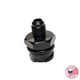 LS Valve Cover Oil Cap Adapter w/ -8 AN Fitting, Billet Aluminum, Black, Hawks Motorsports