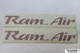 Red Ram Air Hood Decals, Pair (9602RA-1) 