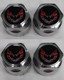 1982-1992 Trans Am Firebird 16" Wheel Center Cap, Chrome Cap with Red Bird 78-81 style, Set of 4, Reproduction