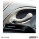 New reproduction left-hand driver-side interior door handle for 1993-2002 Camaro and Firebird, showing the handle, mounting bracket and spring IN CAR VIEW