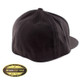 Hawks Motorsports Flat Bill Hard Buckram FlexFit Hat - Black