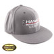 Hawks Motorsports Flat Bill Hard Buckram FlexFit Hat - Gray