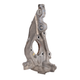 Opposite face of used Chevrolet Camaro front steering knuckle showing machined wheel bearing mounting opening and surface oxidation