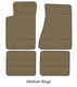 Medium Beige Acc Floor Mats for 1982-1992 Firebird Trans Am.