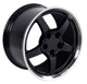 Corvette C5 Deep Dish Wheels, 17x9.5 Black,  Set of 4