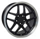 5353265  C5 Z06 Black 17x9.5 Wheels Set of 4 Replica