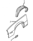  Installation location for front inner-fender deflector pair on the listed vehicle application