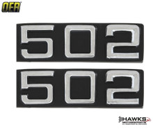 1970-1981 GM 502 Front Fender Engine Callout Emblems Pair Classic ...