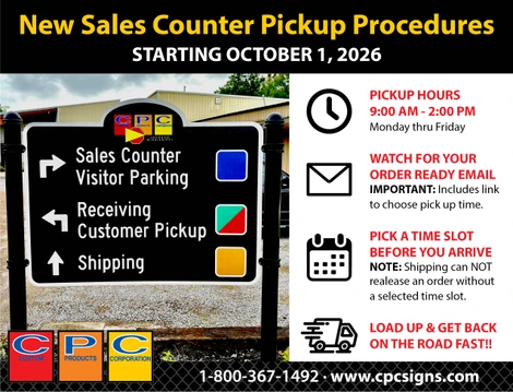 New Pickup Procedures at CPC Signs Starting October 1, 2026