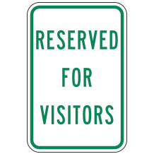 Reserved for Visitors Sign