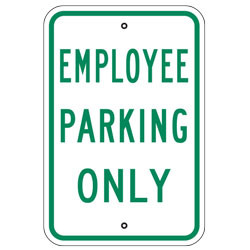 Employee Parking Only Sign