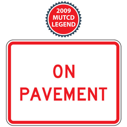 On Pavement Plaque | 2009 MUTCD