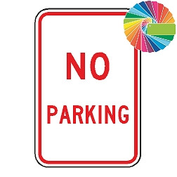 No Parking | MUTCD Compliant Word Only | Universal Prohibitive No Parking Sign