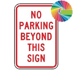 No Parking Beyond This Sign | MUTCD Word