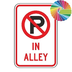 No Parking Here To Corner | MUTCD Compliant Symbol & Words