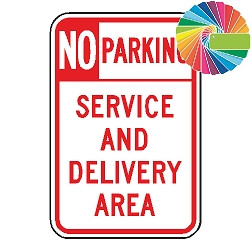 No Parking Service & Delivery Area | Header Words