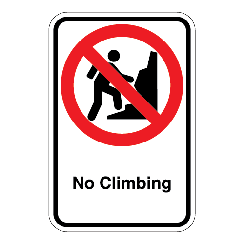 No Climbing Sign