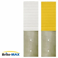 Brite Max Single-View 4" X 15" Straight Post Mount (Non Hinged Aluminum) Guardrail Delineator Markers
