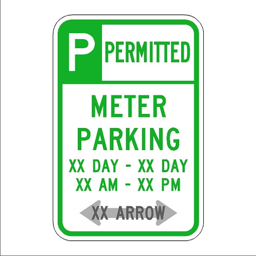 Variable Meter Parking | Header & Words | Universal Permissive Parking Sign