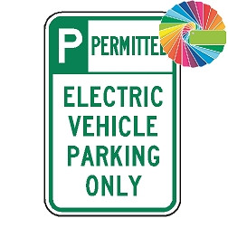 Electric Vehicle Parking Only | Header & Words | Universal Permissive Parking Sign
