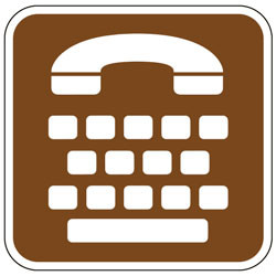 Telephone Typewriter Service (TTY) Sign