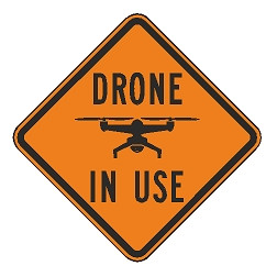 Drone (Drone Symbol) In Use Sign