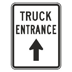 Truck Entrance (Up Arrow) Sign