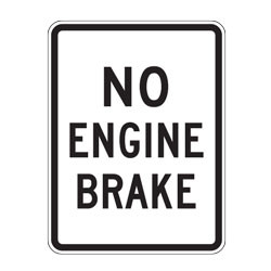 No Jake Brake Road Sign | Engine Brake Prohibited Sign