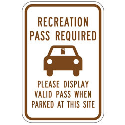 Recreation Pass Required Sign