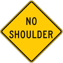 No Shoulder Warning Signs