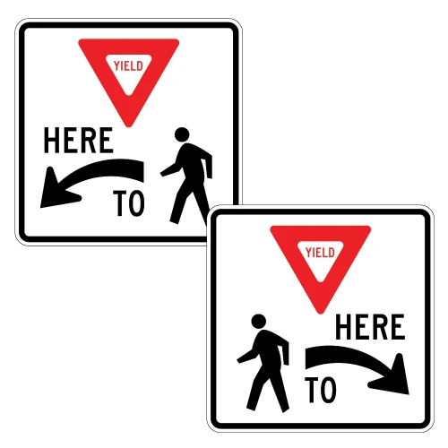 Yield Here to Pedestrians (Symbol) Signs | 2023 MUTCD