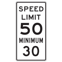 Speed Limit with Minimum Speed Combination Signs | 2023 MUTCD