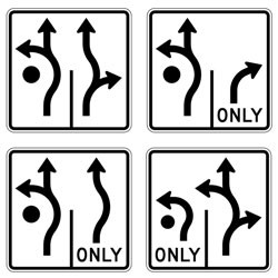 Roundabout 2 Lane Control Sign | 2023 MUTCD
