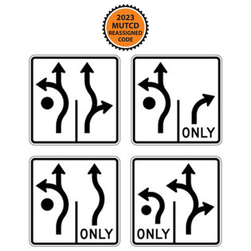 Roundabout 2 Lane Control Sign | 2023 MUTCD